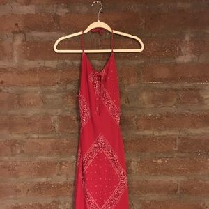 Red Bandana Pattern Dress